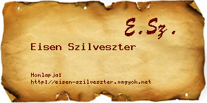 Eisen Szilveszter névjegykártya